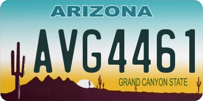 AZ license plate AVG4461
