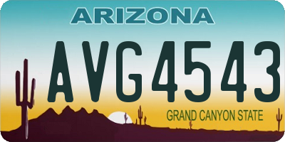 AZ license plate AVG4543