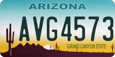 AZ license plate AVG4573