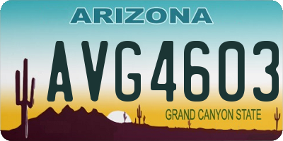 AZ license plate AVG4603