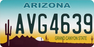 AZ license plate AVG4639