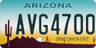 AZ license plate AVG4700