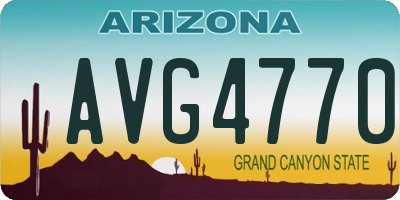 AZ license plate AVG4770