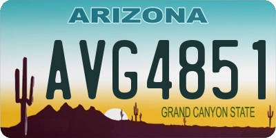 AZ license plate AVG4851