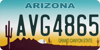 AZ license plate AVG4865