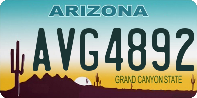 AZ license plate AVG4892