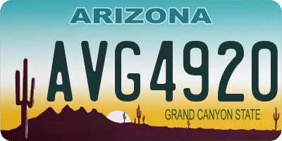 AZ license plate AVG4920