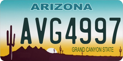 AZ license plate AVG4997