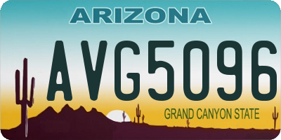 AZ license plate AVG5096