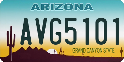 AZ license plate AVG5101