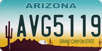 AZ license plate AVG5119