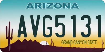 AZ license plate AVG5131
