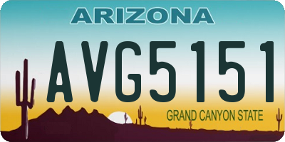 AZ license plate AVG5151