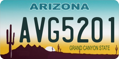 AZ license plate AVG5201