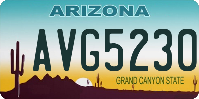 AZ license plate AVG5230