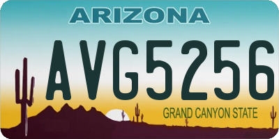 AZ license plate AVG5256