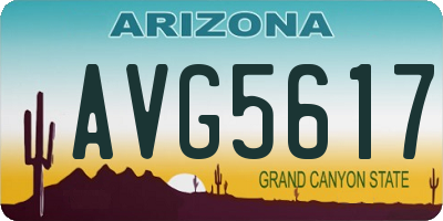 AZ license plate AVG5617