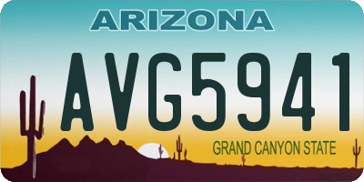 AZ license plate AVG5941