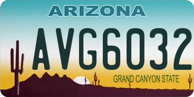 AZ license plate AVG6032