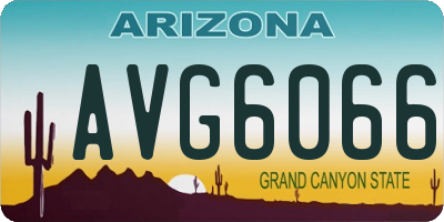 AZ license plate AVG6066
