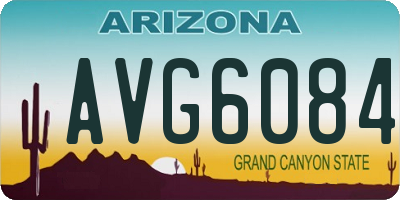 AZ license plate AVG6084