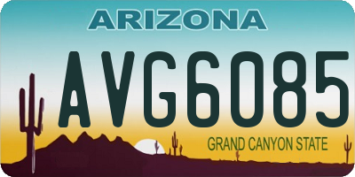 AZ license plate AVG6085