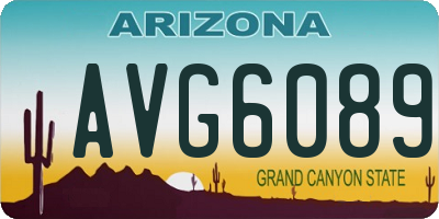 AZ license plate AVG6089