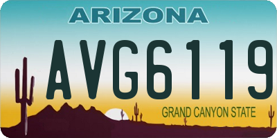 AZ license plate AVG6119