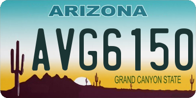 AZ license plate AVG6150