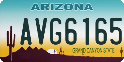 AZ license plate AVG6165