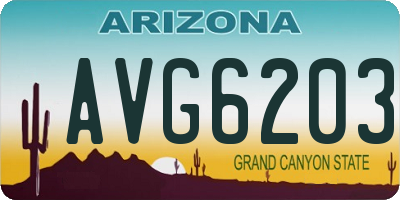 AZ license plate AVG6203