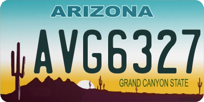 AZ license plate AVG6327