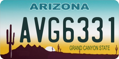 AZ license plate AVG6331