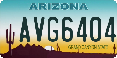 AZ license plate AVG6404