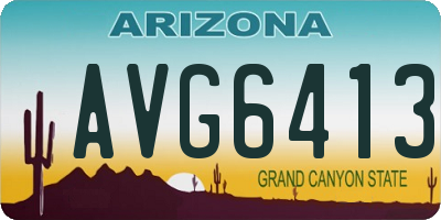 AZ license plate AVG6413