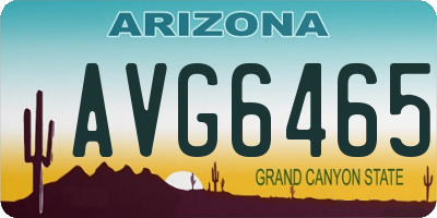 AZ license plate AVG6465