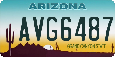 AZ license plate AVG6487