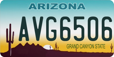 AZ license plate AVG6506