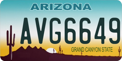 AZ license plate AVG6649