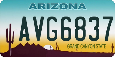 AZ license plate AVG6837