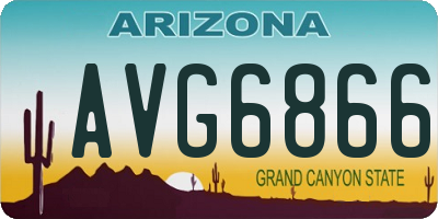 AZ license plate AVG6866