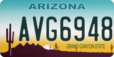 AZ license plate AVG6948