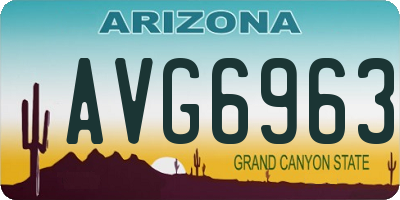 AZ license plate AVG6963