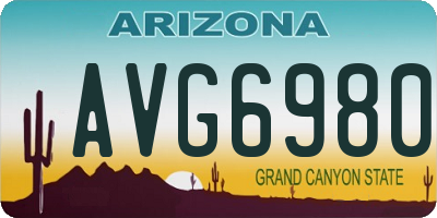 AZ license plate AVG6980