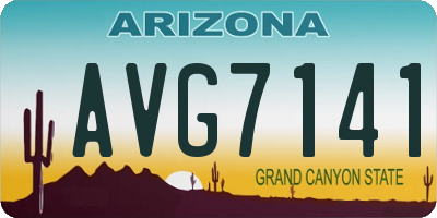 AZ license plate AVG7141