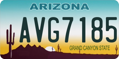 AZ license plate AVG7185