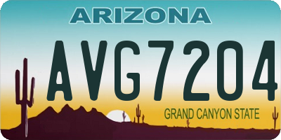 AZ license plate AVG7204