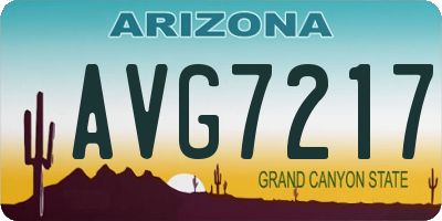AZ license plate AVG7217