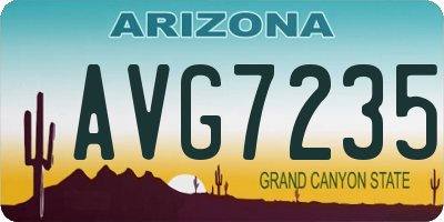 AZ license plate AVG7235
