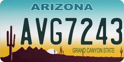 AZ license plate AVG7243